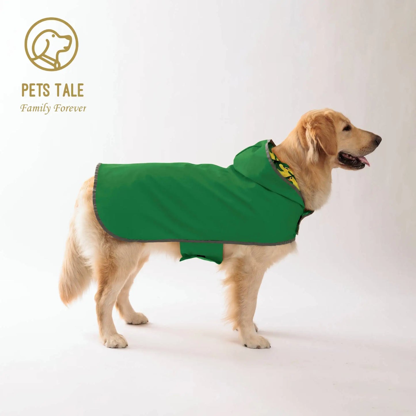 Dog Raincoat Waterproof & Reversible – Lightweight Hooded Jacket with Reflective Safety Trim