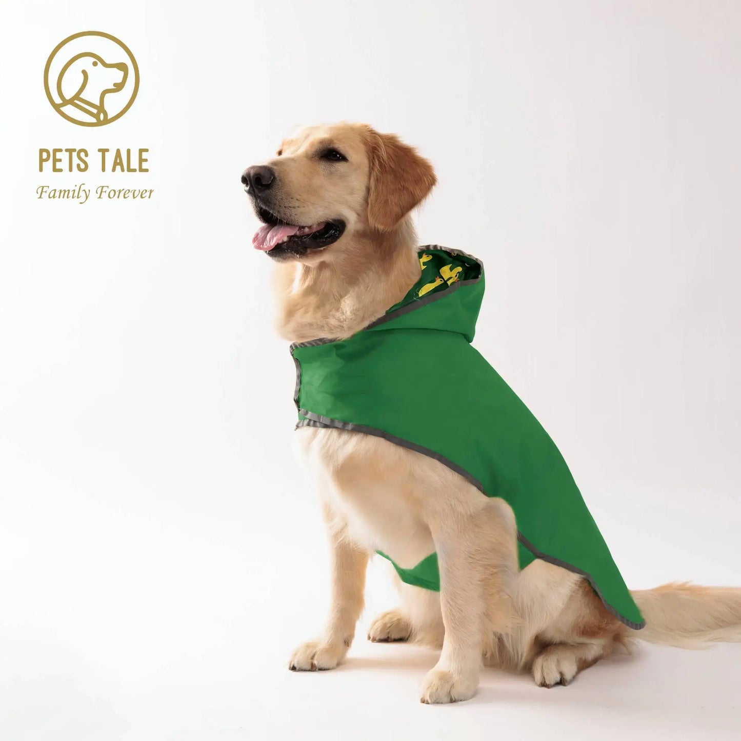 Dog Raincoat Waterproof & Reversible – Lightweight Hooded Jacket with Reflective Safety Trim